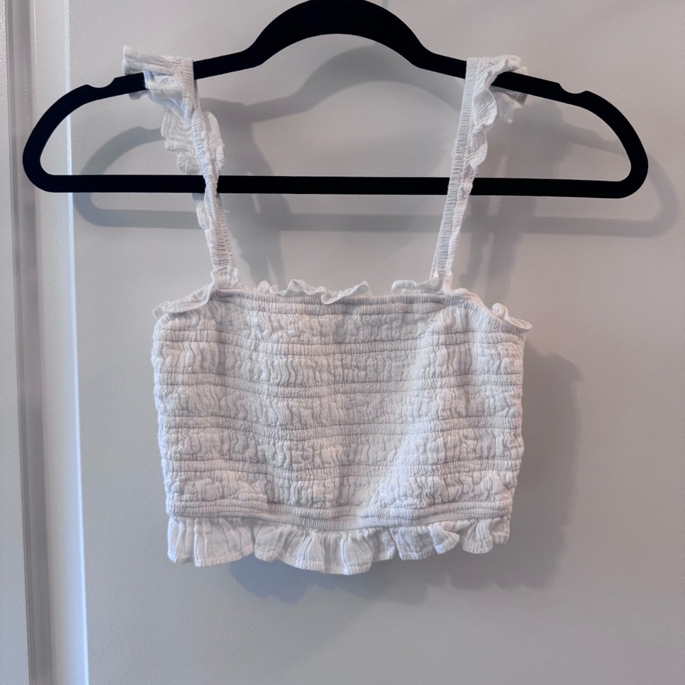 Skylar + Madison white ruched top
